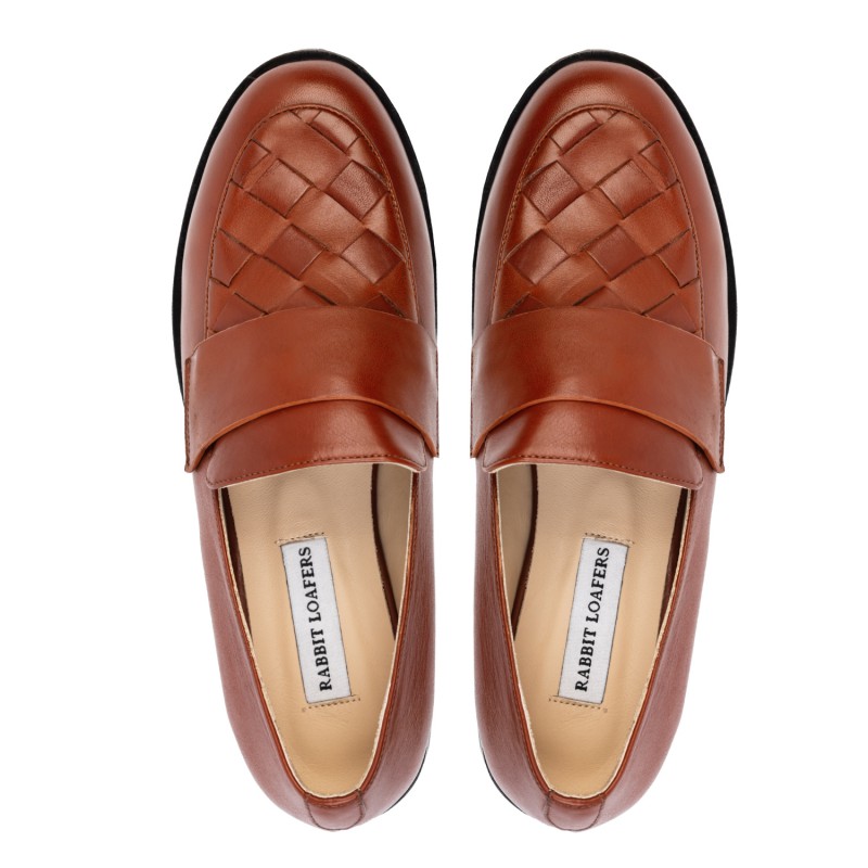 RABBIT LOAFERS - SHOP ONLINE WOMAN"S LOAFERS "LADY BROWN" RLW-109-007