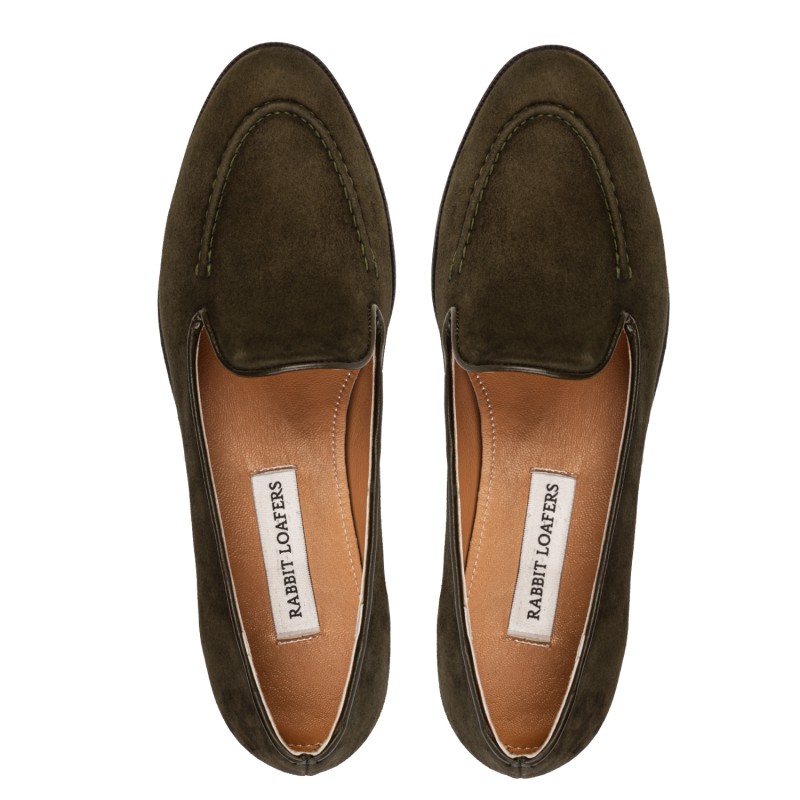 RABBIT LOAFERS - SHOP ONLINE WOMAN"S LOAFERS "SERENA GREEN" RLW-109-998