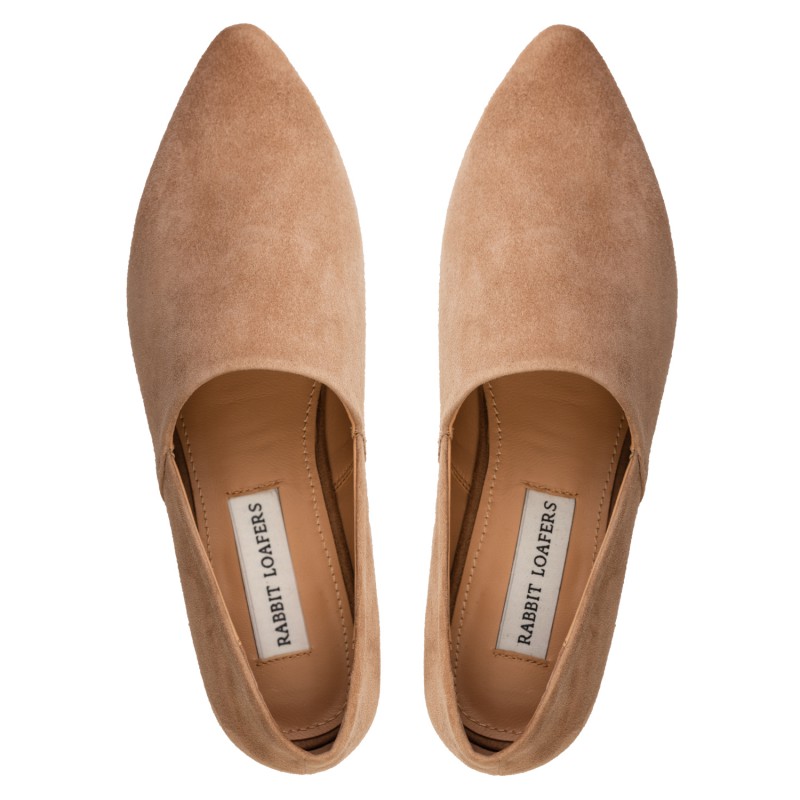 RABBIT LOAFERS - SHOP ONLINE WOMAN"S SHOES "FEBO BEIGE" RLW-109-018