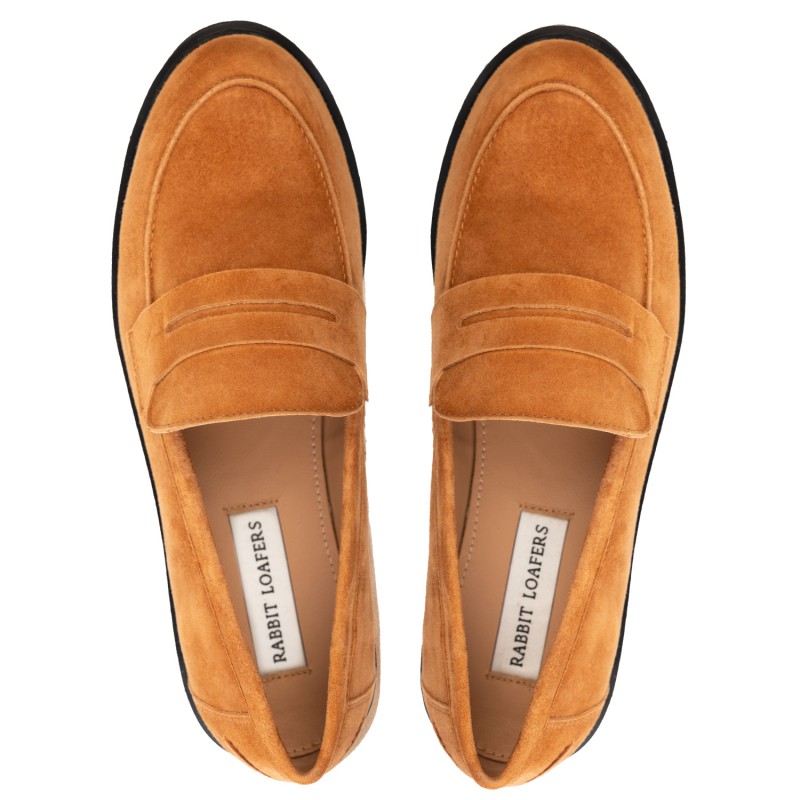 RABBIT LOAFERS - SHOP ONLINE WOMAN"S LOAFERS "CLEO BROWN" RLW-109-023