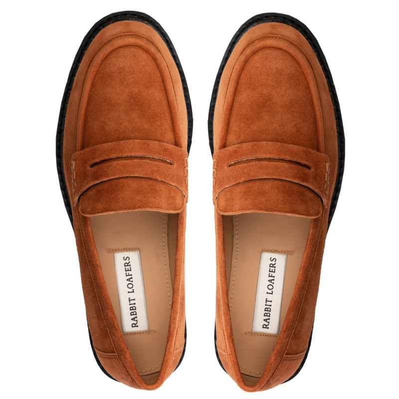 RABBIT LOAFERS - SHOP ONLINE WOMAN"S LOAFERS "COLOMBO BROWN" RLW-109-017