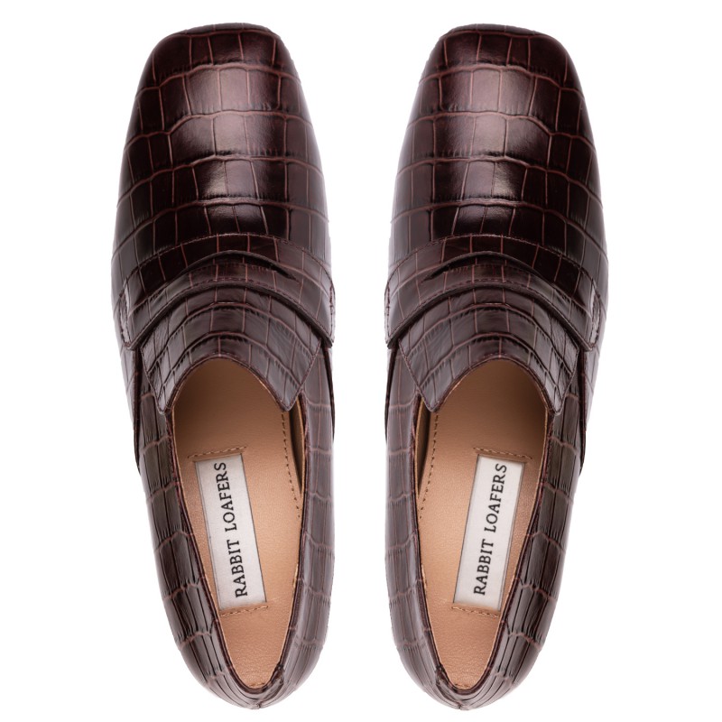 RABBIT LOAFERS - SHOP ONLINE WOMAN"S LOAFERS "VERONA BROWN" RLW-108-029