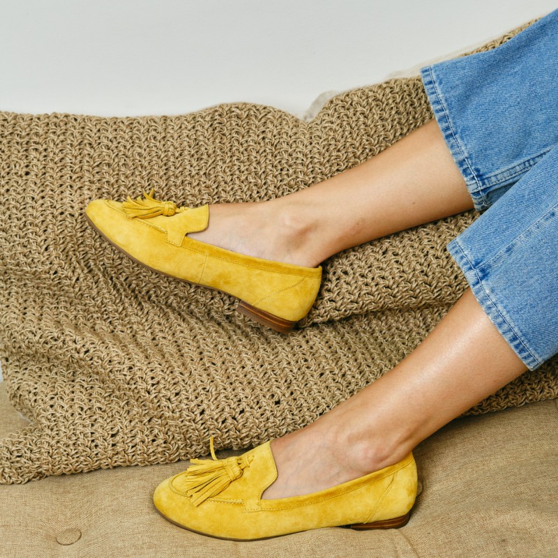 RABBIT LOAFERS - SHOP ONLINE WOMAN"S LOAFERS "ASTER YELLOW" RLW-107-010